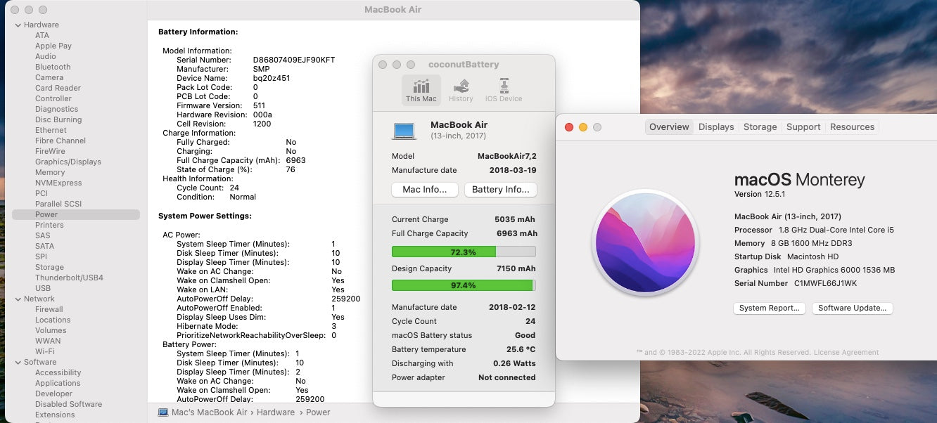 Apple 2017 13 in MacBook Air 1.8GHz Dual-Core i5 8GB 128GB SSD IHG6000 Grade (A)