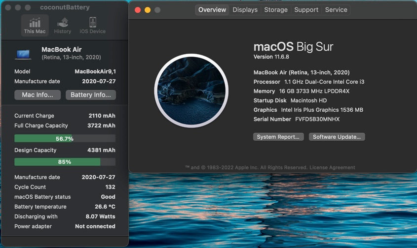 Apple 2020 13 in MacBook Air 1.1GHz Dual-Core i3 16GB RAM 256GB SSD IUG617