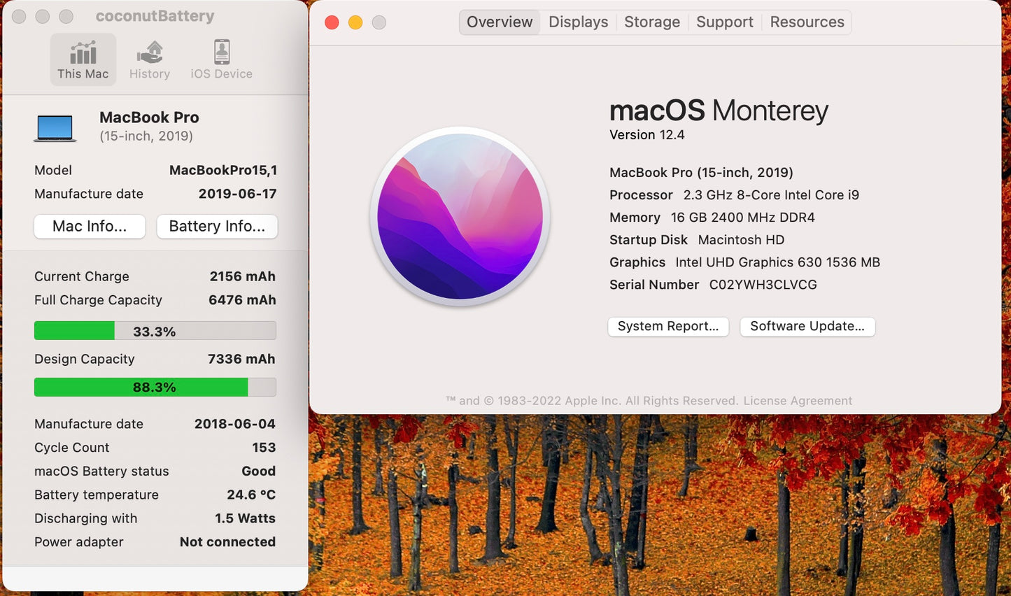 Apple 2019 15 in MacBook Pro TB 2.3GHz 8-Core i9 16GB RAM 512GB SSD RP560X 4GB