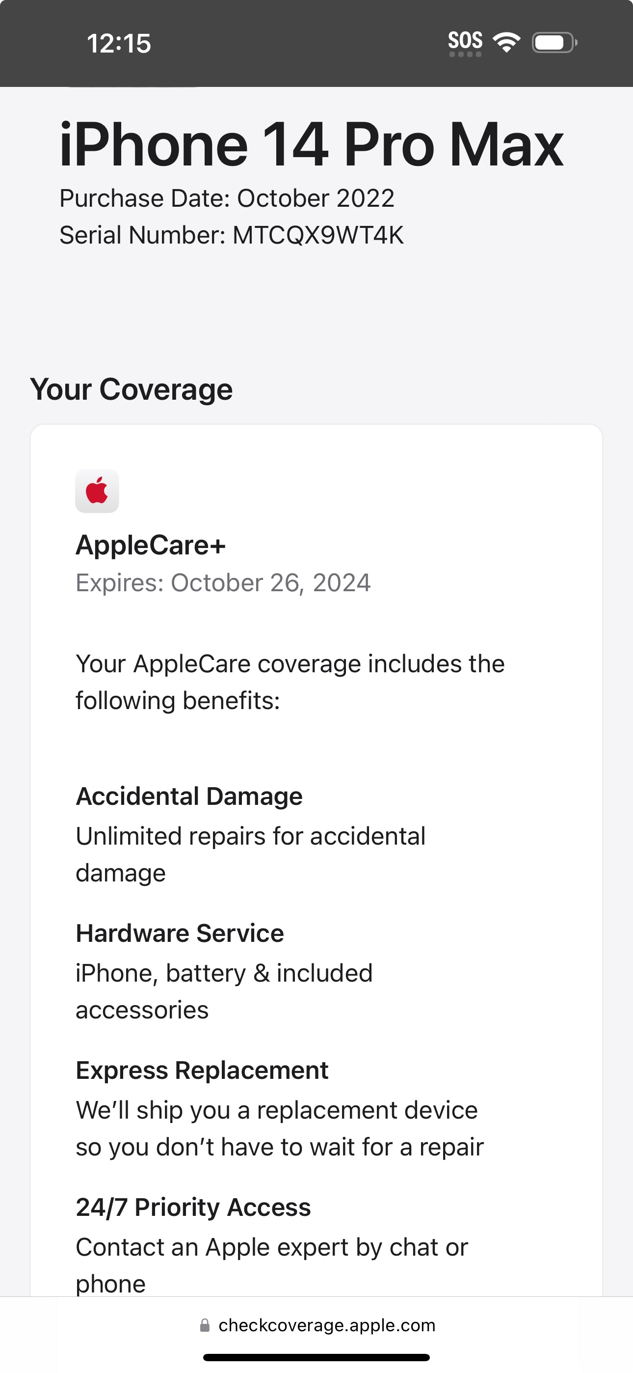 Apple iPhone 14 Pro Max GSM/CDMA Unlocked 128GB A2651 AC+ "Space Black" - Good