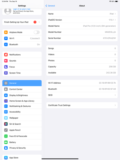 Apple - iPad Pro (6th Gen) M2 12.9-Inch iPad with Wi-Fi - 256GGB - Excellent