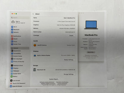 A2251 Apple 2020 MacBook Pro 13" Logic Board 2.0GHz i5 16GB RAM 512GB + Touch ID
