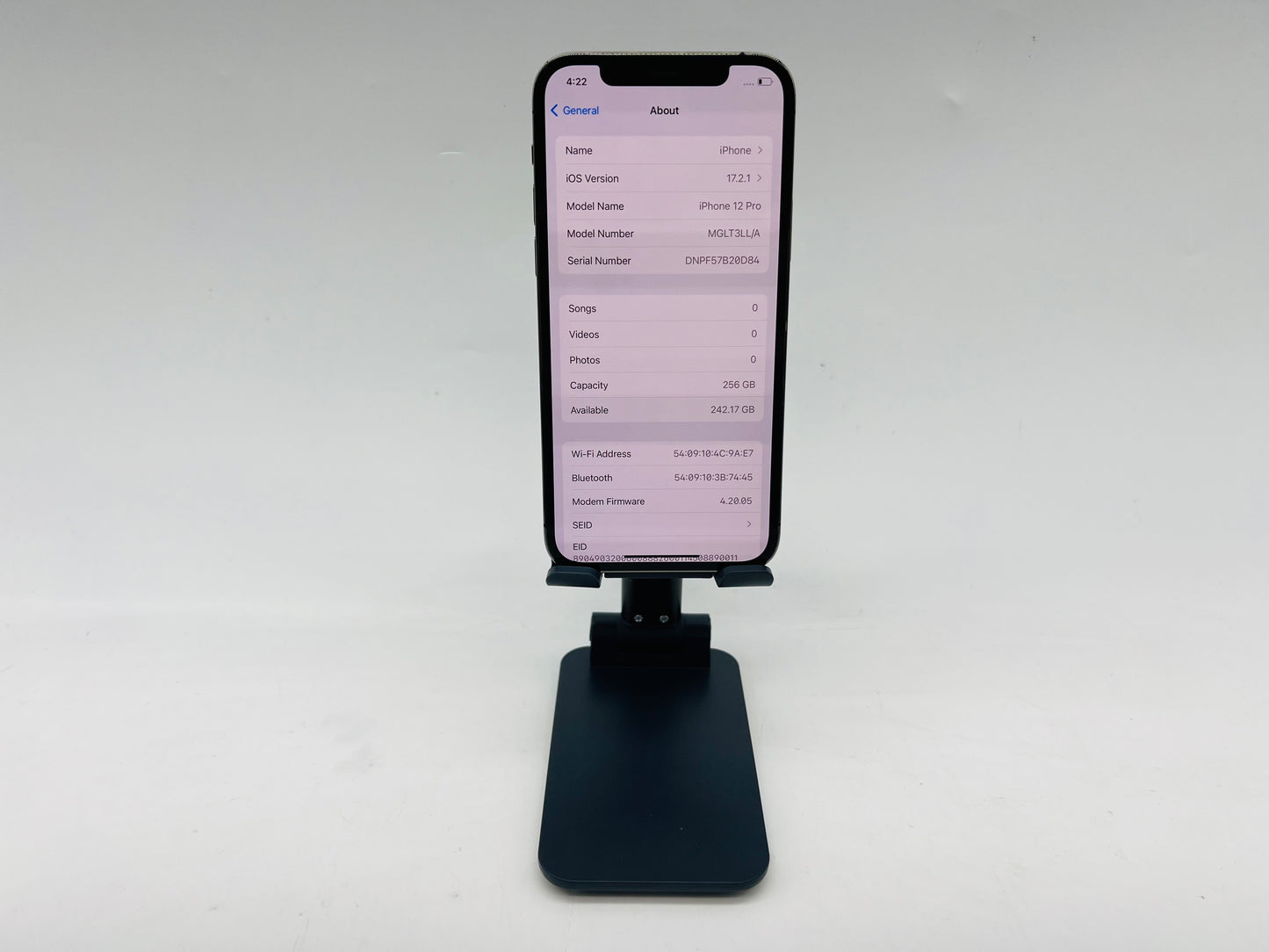 Apple iPhone 12 Pro GSM/CDMA Unlocked 256GB A2341 "Graphite" - Very Good