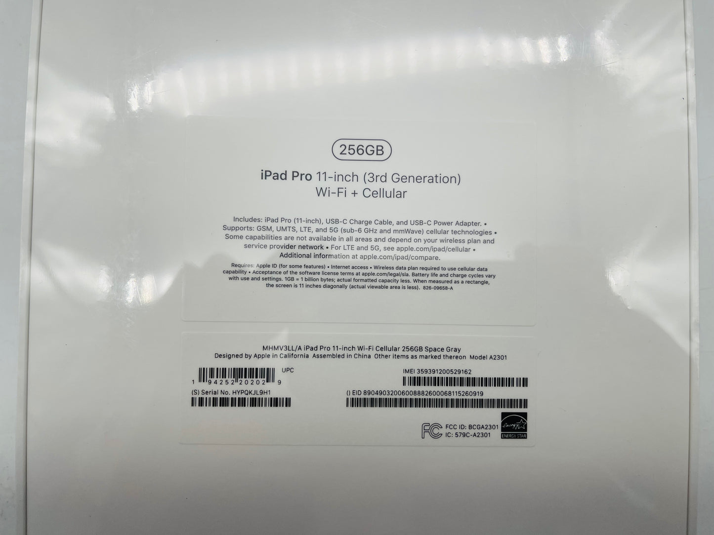 Apple 2021 iPad Pro (3nd gen) (11-inch) M1 256GB Wifi + Cellular - Brand New