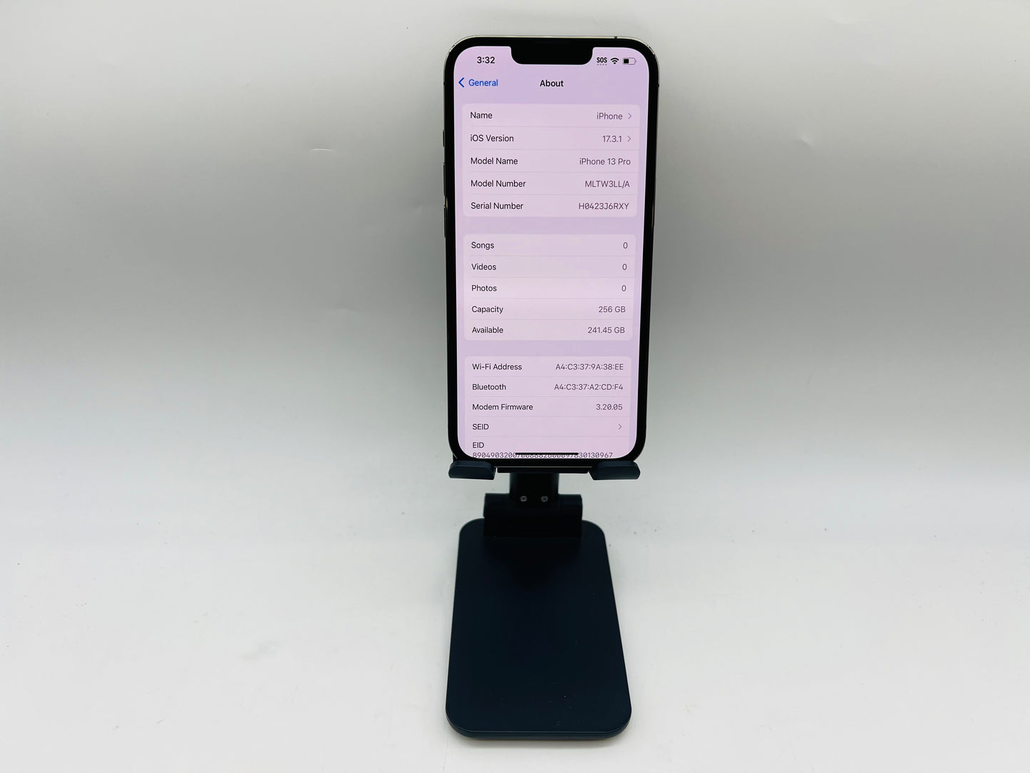 Apple iPhone 13 Pro GSM/CDMA Unlocked 256GB A2483 "Graphite" - Very good