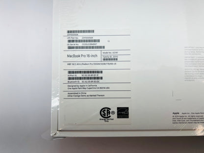Apple 2019 MacBook Pro 16 in 2.4GHz i9 32GB RAM 1TB SSD RP5500M - Brand new