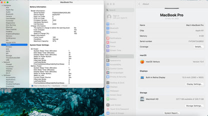 Apple 2020 MacBook pro 13" M1 (8-Core GPU) 8GB RAM 256GB SSD - Good