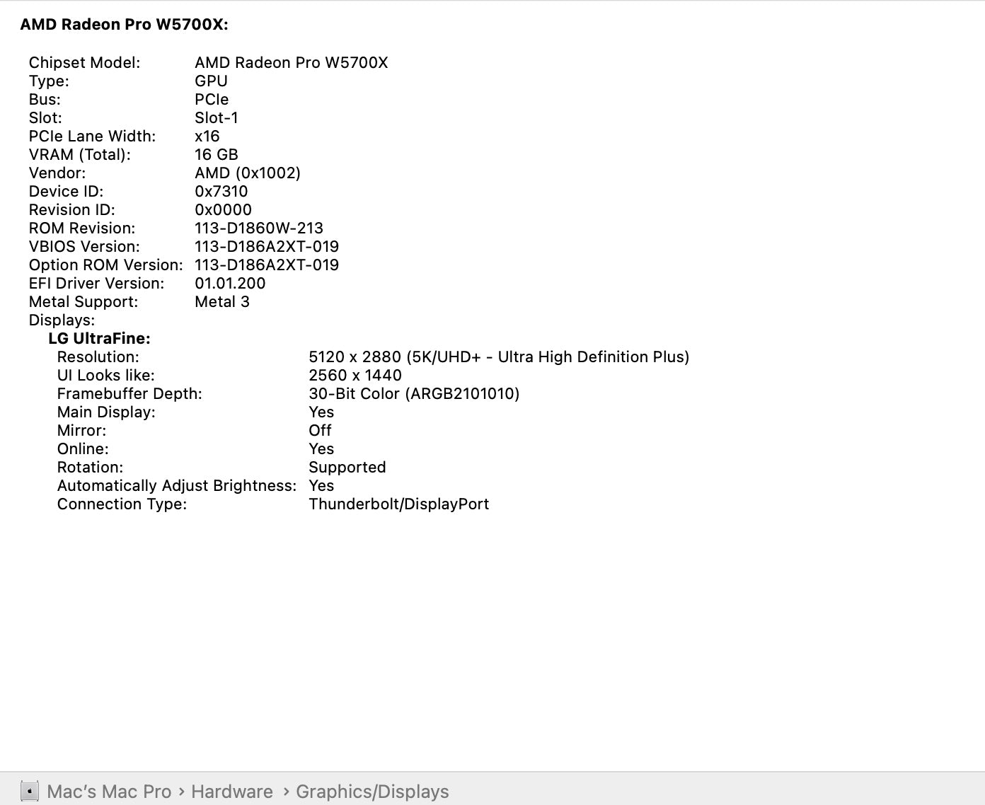 Apple 2019 Mac Pro 3.3GHz 12-Core Xeon 48GB 1TB SSD RP W5700X 16GB - Excellent