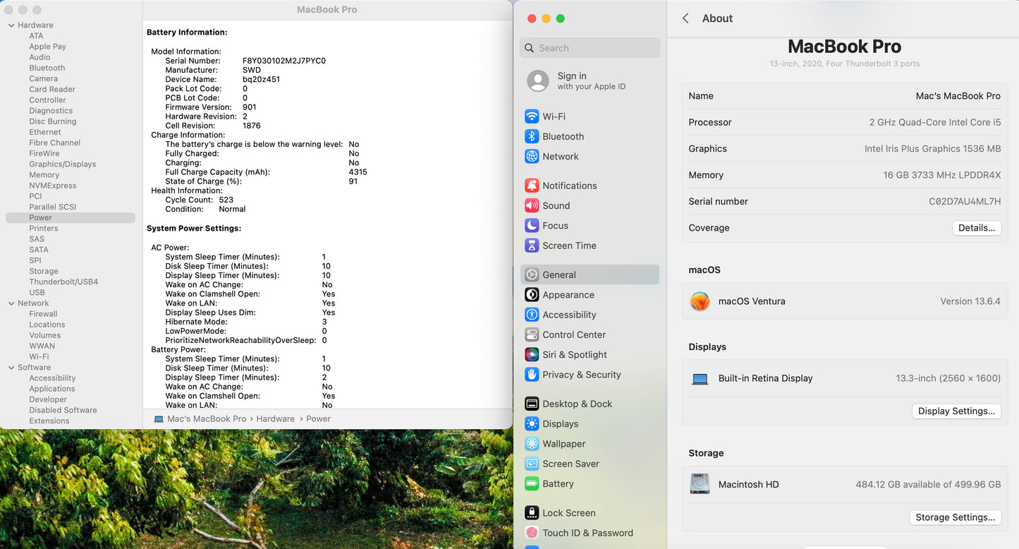 Apple 2020 MacBook Pro 13 in TB 2.0GHz i5 16GB RAM 512GB SSD IIPG1536 - Good
