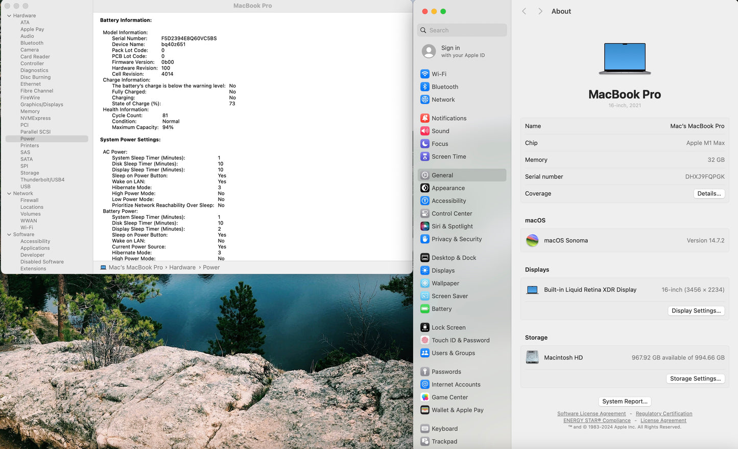 Apple 2021 MacBook Pro 16" M1 Max (24-Core GPU) 32GB RAM 1TB SSD AC+ - Excellent
