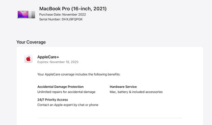 Apple 2021 MacBook Pro 16" M1 Max (24-Core GPU) 32GB RAM 1TB SSD AC+ - Excellent