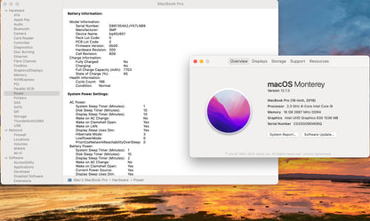 Apple 2019 MacBook Pro 16 in 2.3GHz i9 16GB RAM 1TB SSD RP5500M 4GB - Good
