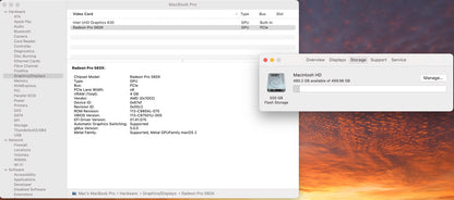 Apple 2019 MacBook Pro 15" 2.3GHz i9 16GB RAM 512GB SSD RP560X 4GB - Excellent