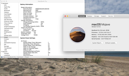 Apple 2019 MacBook Pro 15" 2.6GHz i7 16GB RAM 256GB SSD RP555X 4GB - Very Good