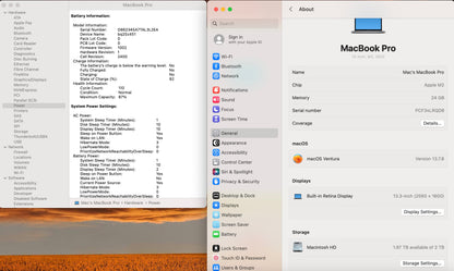 Apple 2022 MacBook Pro 13" M2 (10-Core GPU) 24GB RAM 2TB SSD - Very good