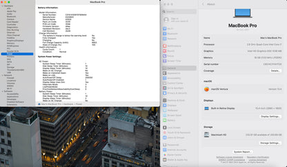Apple 2017 Macbook Pro 13in 2.8GHz i7 16GB RAM 256GB SSD RP555 2GB - Good