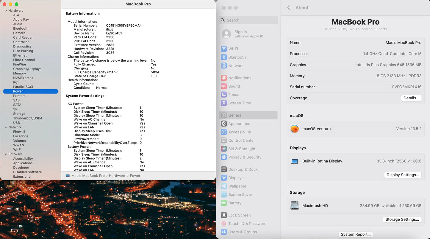 Apple 2019 MacBook Pro 13 in 1.4GHz i5 8GB RAM 256GB SSD IIPG645 - Very Good