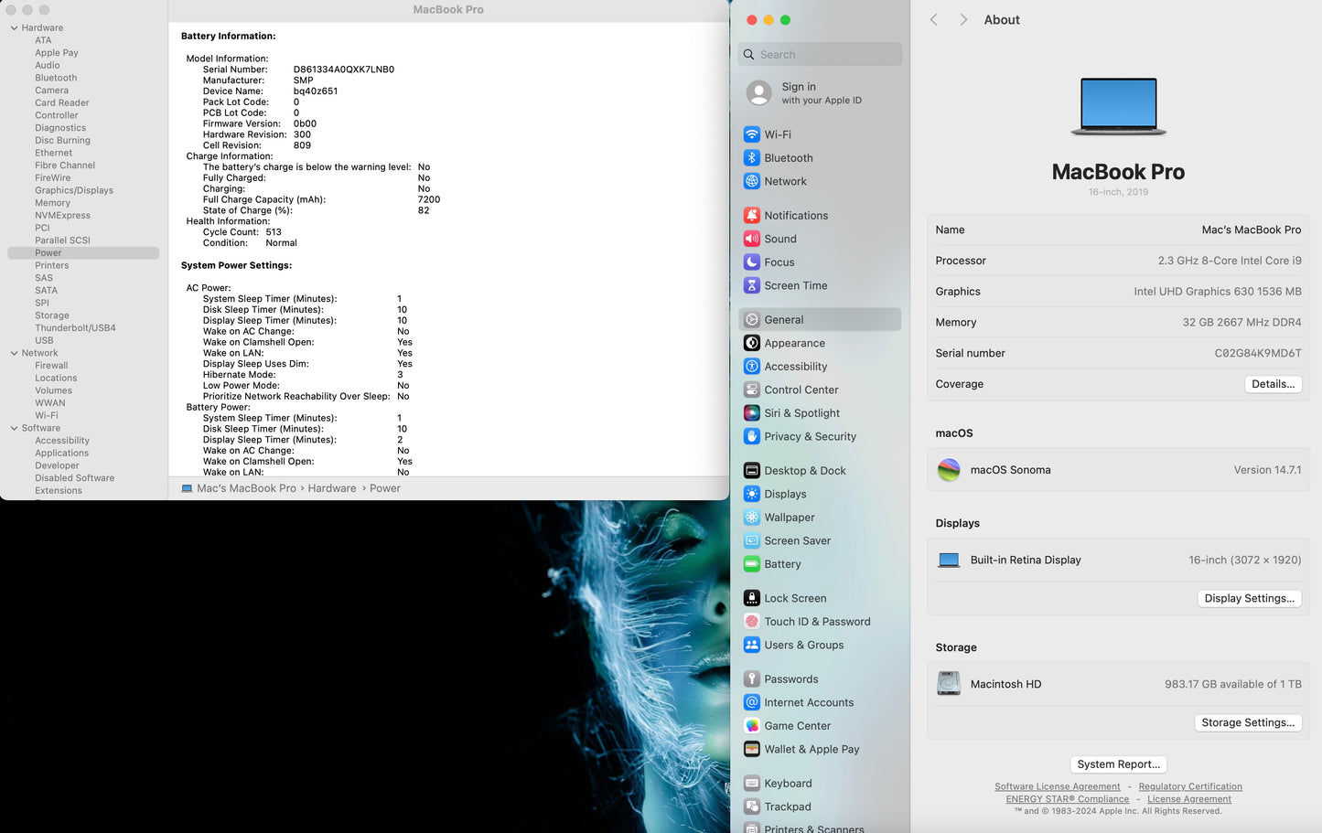 Apple 2019 MacBook Pro 16 in 2.3GHz i9 32GB RAM 1TB SSD RP5500M 8GB - Very Good