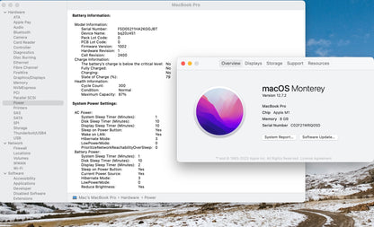 Apple 2020 MacBook Pro 13" M1 (8-Core GPU) 8GB RAM 256GB SSD AC+ - Very Good