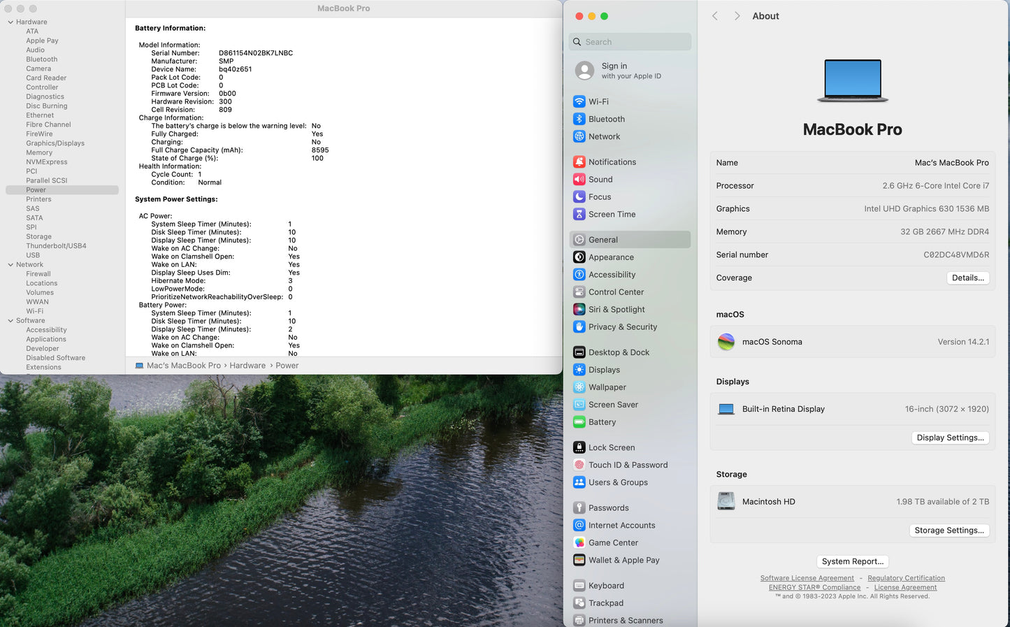 Apple 2019 MacBook Pro 16" 2.6GHz  i7 32GB RAM 2TB SSD RP5500M 4GB - Very Good
