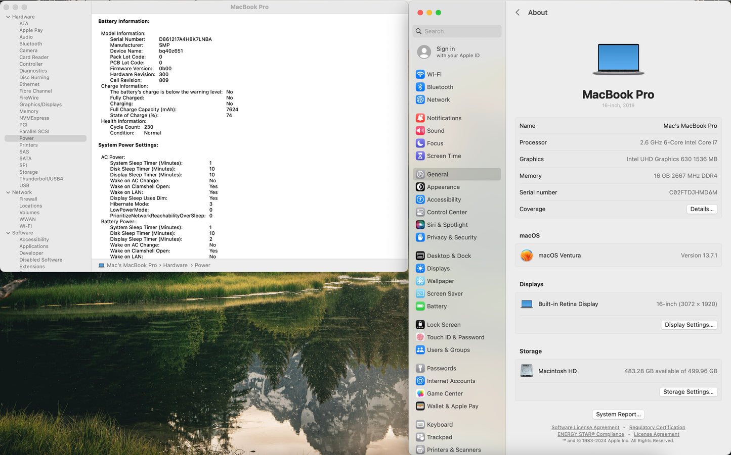 Apple 2019 MacBook Pro 16" 2.6GHz i7 16GB RAM 512GB SSD RP5300M 4GB - READ
