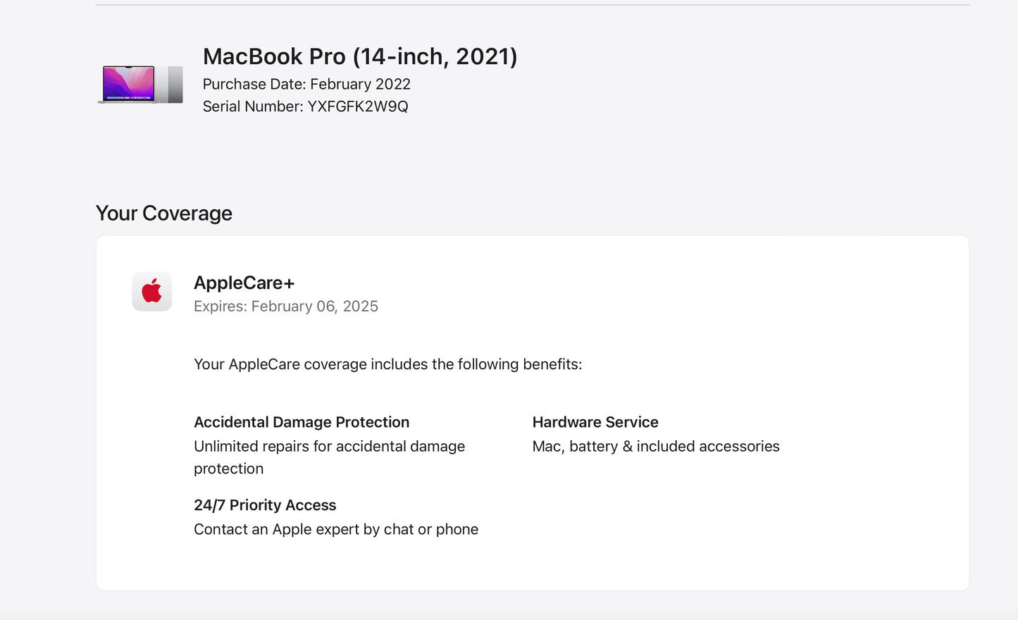 Apple 2021 MacBook Pro 14" M1 Pro (14-Core GPU) 16GB RAM 512GB SSD AC+ Excellent