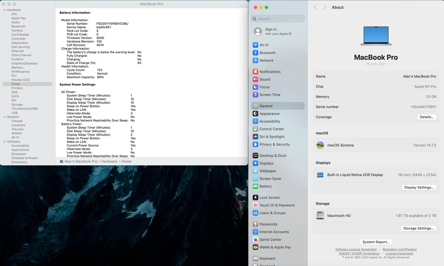 Apple 2021 MacBook Pro 16 in M1 Pro (16-Core GPU) 32GB RAM 2TB SSD - Very Good