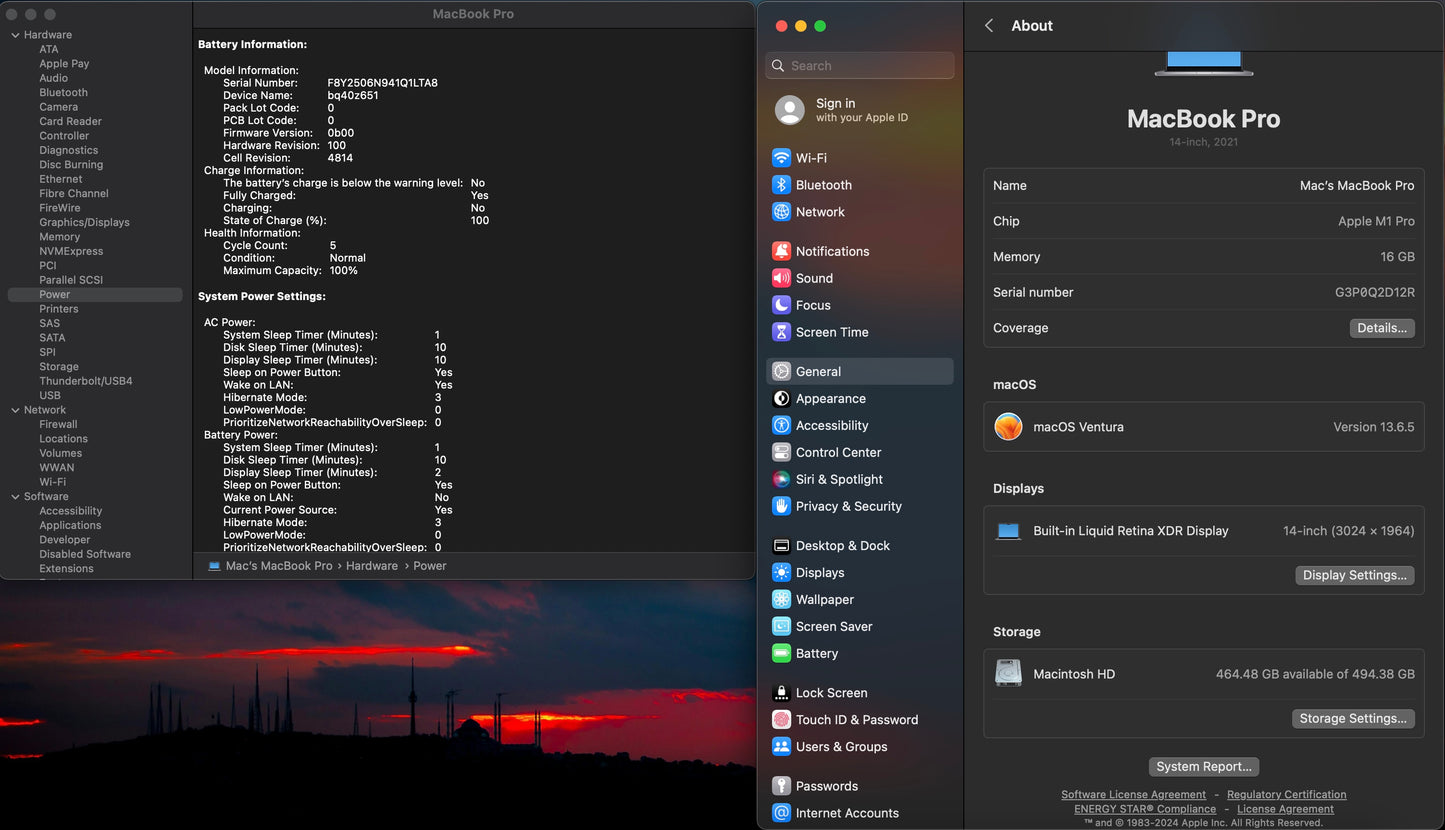 Apple 2021 MacBook Pro 14" M1 Pro (14-Core GPU) 16GB RAM 512GB SSD AC+ Excellent