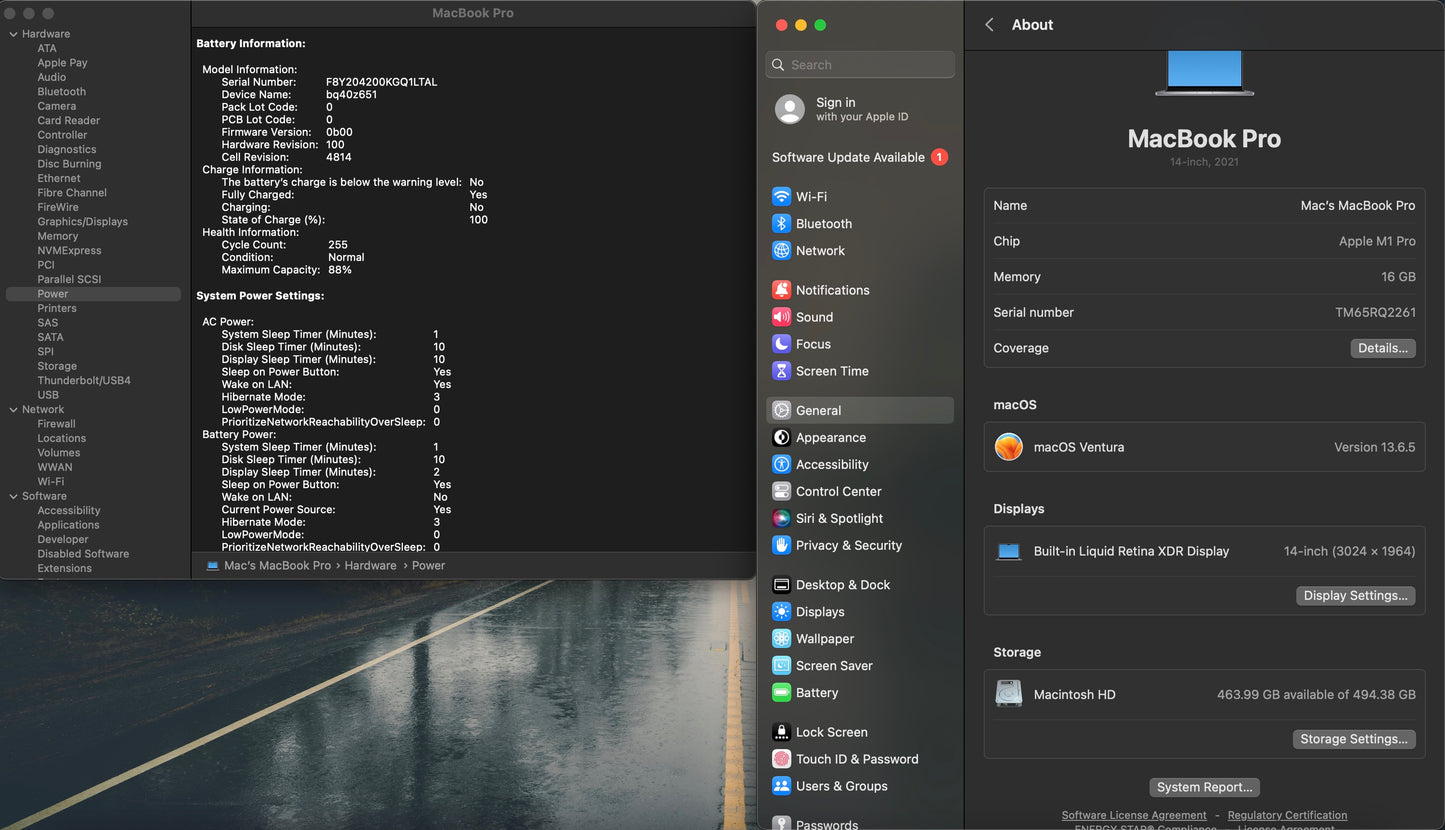 Apple 2021 MacBook Pro 14" M1 Pro (14-Core GPU) 16GB RAM 512GB SSD AC+ Very good