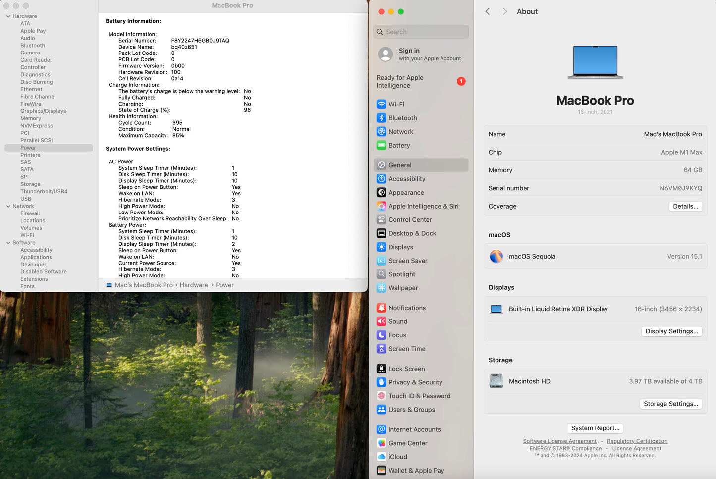 Apple 2021 MacBook Pro 16" M1 Max (32-Core GPU) 64GB RAM 4TB SSD AC+ - Very good