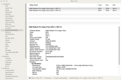 Apple 2019 Mac Pro Rack 2.5GHz 28-Core Xeon 768GB RAM 8TB SSD Vega II Duo 32GB