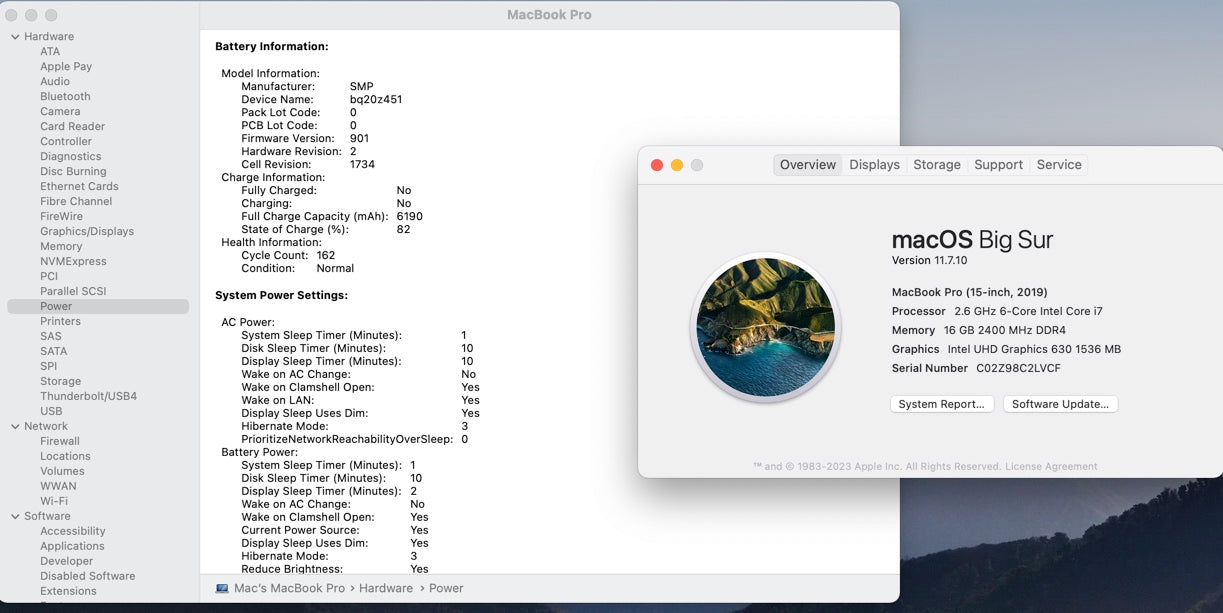 Apple 2019 MacBook Pro 15" TB 2.6GHz i7 16GB RAM 256GB SSD RP555X 4GB Very good