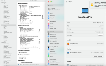 Apple 2020 MacBook pro 13" M1 3.2GHz (8-Core GPU) 8GB RAM 512GB SSD - Good (Copy)