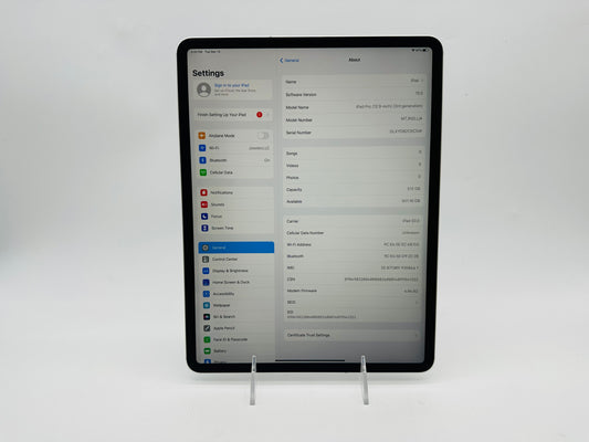 Apple 2018 iPad Pro (12.9-inch) 3rd Gen 512GB Wi-Fi + Cell "Silver"
